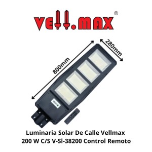 LUMINARIA SOLAR DE CALLE VELLMAX 200 W C/S V-SL-38