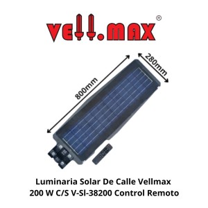 LUMINARIA SOLAR DE CALLE VELLMAX 200 W C/S V-SL-38