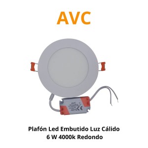 PLAFON LED EMBUTIDO LUZ CALI 6 W 4000K REDONDO