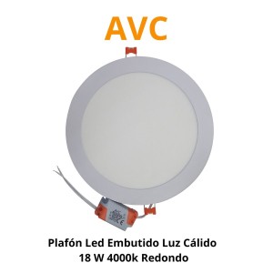 PLAFON LED EMBUTIDO LUZ CALI 18 W 4000K REDONDO