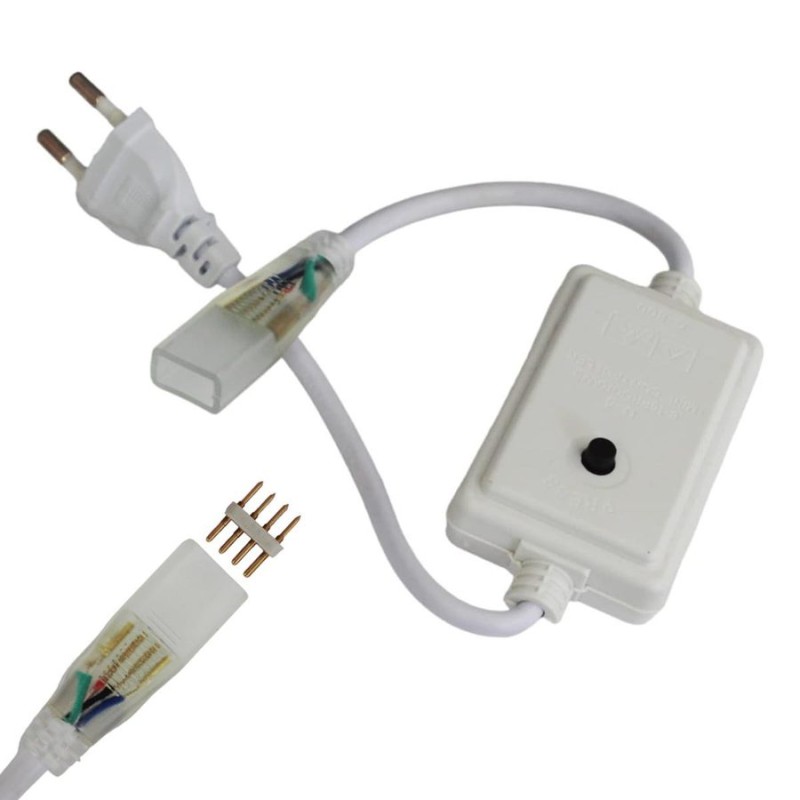 ADAPTADOR PARA CINTA LED 220 V 4 PINES ACCESORIOS