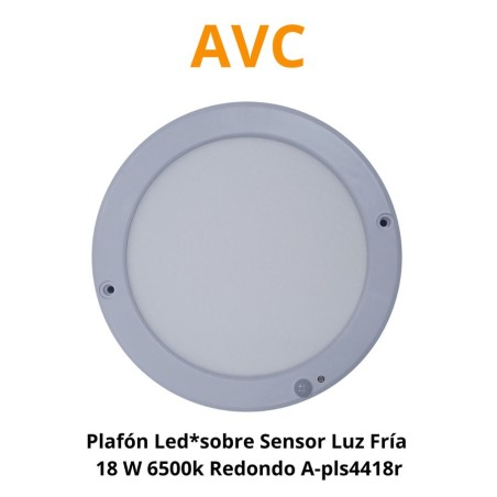 PLAFON LED*SOBR SENSOR LUZ FRIA 18 W 6500K REDONDO