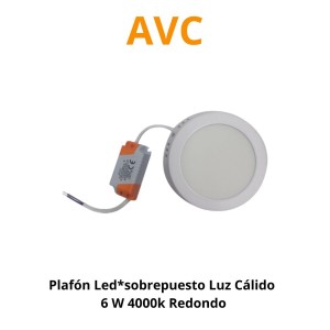PLAFON LED*SOBREPUESTO LUZ CALI 6 W 4000K REDOND