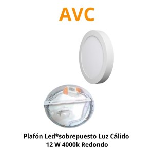 PLAFON LED*SOBREPUESTO LUZ CALI 12 W 4000K REDONDO