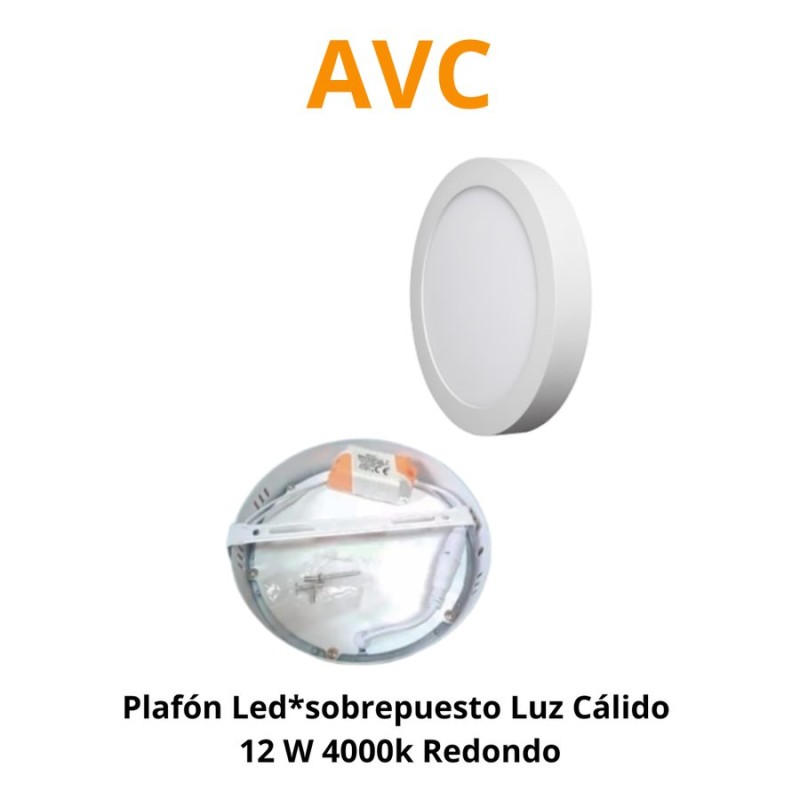 PLAFON LED*SOBREPUESTO LUZ CALI 12 W 4000K REDONDO