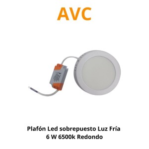 PLAFON LED*SOBREPUESTO LUZ FRIA 6 W 6500K REDOND