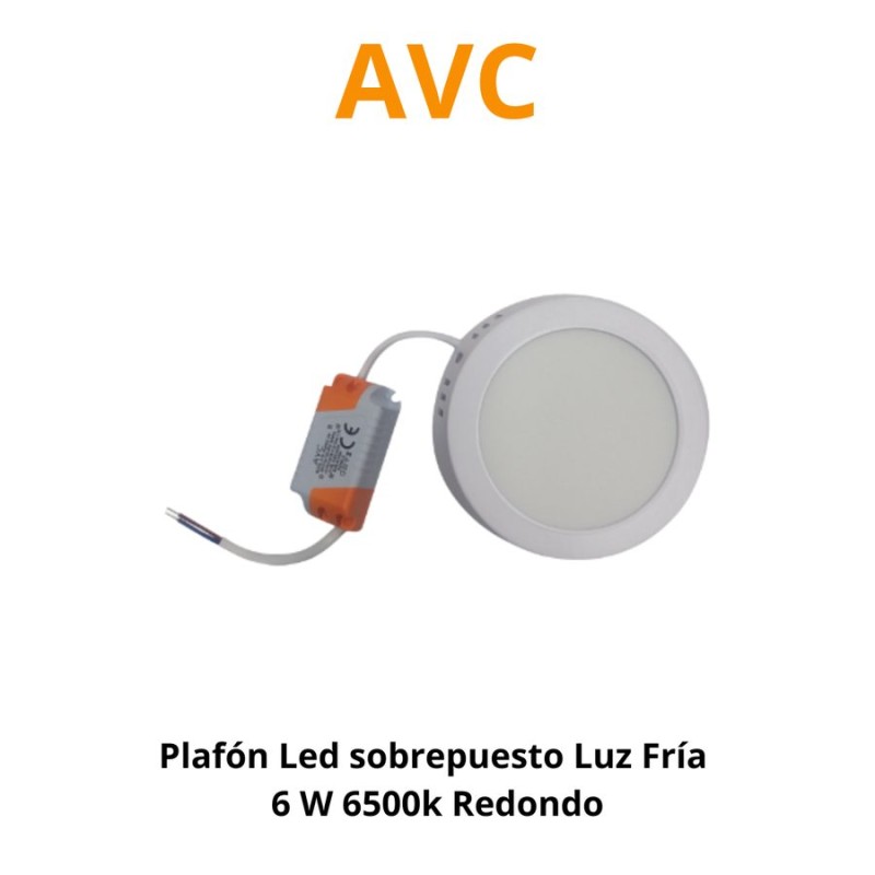 PLAFON LED*SOBREPUESTO LUZ FRIA 6 W 6500K REDOND