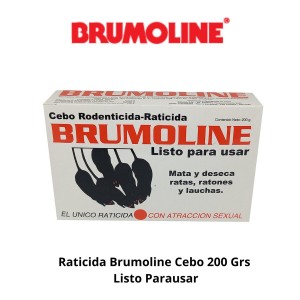 RATICIDA BRUMOLINE CEBO 200 GRS LISTO PARAUSAR
