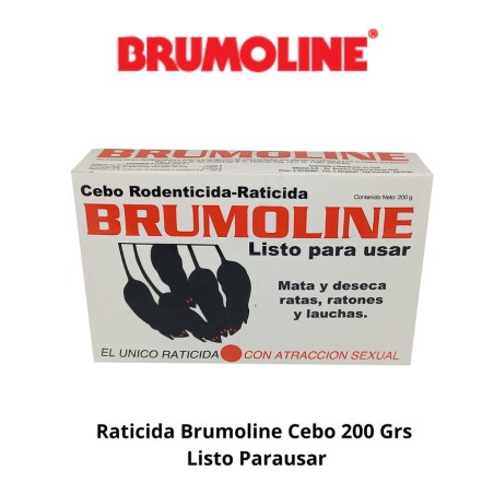 RATICIDA BRUMOLINE CEBO 200 GRS LISTO PARAUSAR