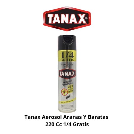 TANAX AEROSOL ARANAS Y BARATAS 220 CC 1/4 GRATIS