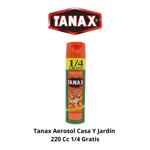 TANAX AEROSOL CASA Y JARDIN 220 CC 1/4 GRATIS
