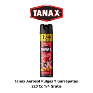 TANAX AEROSOL PULGAS Y GARRAPATAS 220 CC 1/4 GRATI
