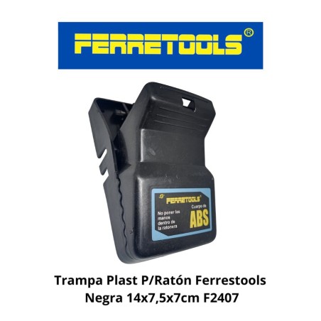 TRAMPA PLAST P/RATON FERREST NEGR 14X7,5X7CM F2407