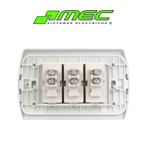 INTERRUPTOR ARIS EMBUTIDO 9/32 TRIPLE 10 A BLANCO