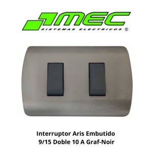 INTERRUPTOR ARIS EMBUTIDO 9/15 DOBLE 10 A GRAF-NOI