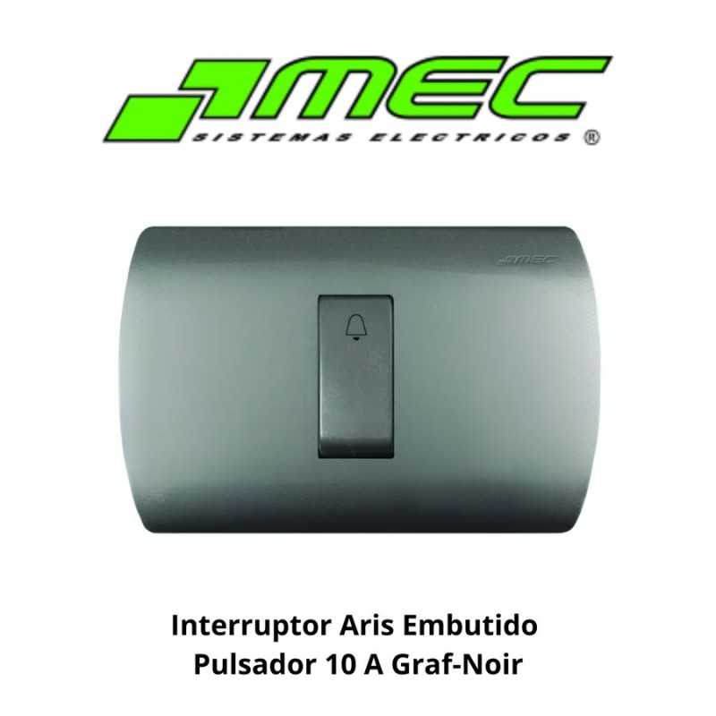 INTERRUPTOR ARIS EMBUTIDO PULSADOR 10 A GRAF-NOIR