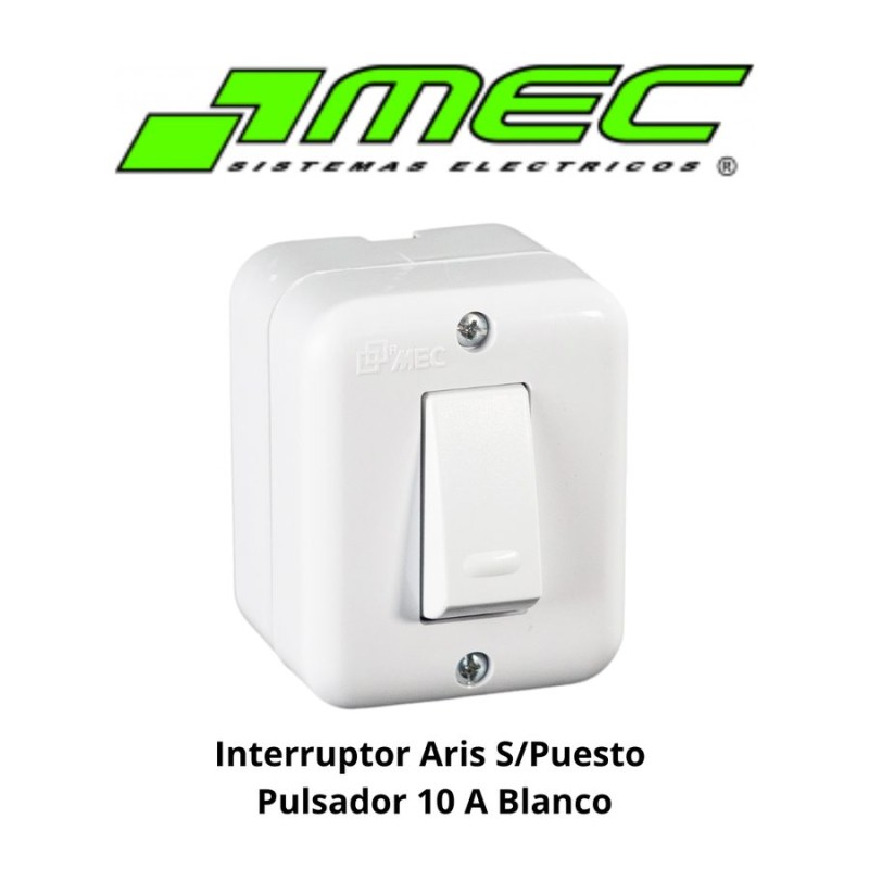 INTERRUPTOR ARIS S/PUESTO PULSADOR 10 A BLANCO