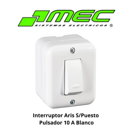 INTERRUPTOR ARIS S/PUESTO PULSADOR 10 A BLANCO
