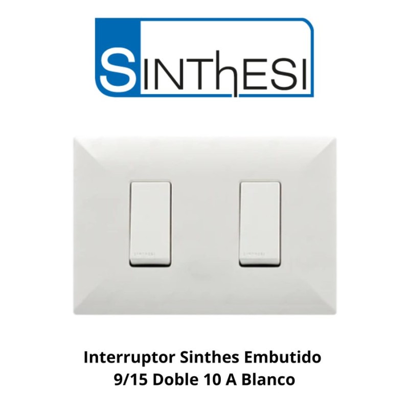 INTERRUPTOR SINTHES EMBUTIDO 9/15 DOBLE 10 A BLANC