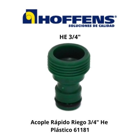 ACOPLE RAPIDO RIEGO 3/4" HE PLASTICO 61181