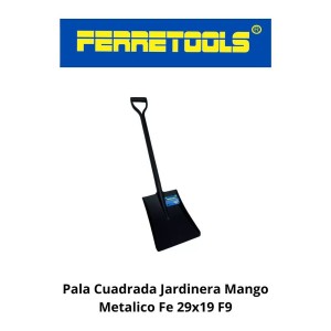PALA CUADRADA JARDINERA MANGO METALICO FE 29X19 F9
