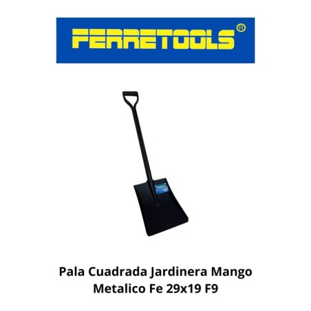 PALA CUADRADA JARDINERA MANGO METALICO FE 29X19 F9