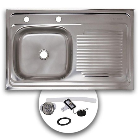 LAVAPLATO ACERO INOX DERECHO 080X50