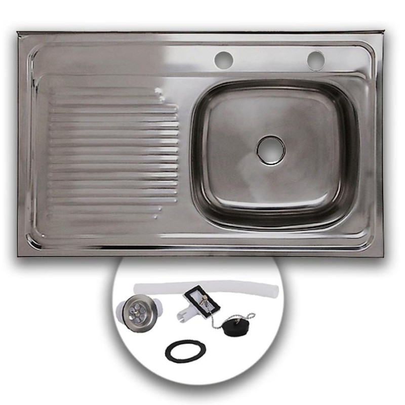 LAVAPLATO ACERO INOX IZQUIER 080X50