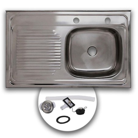 LAVAPLATO ACERO INOX IZQUIER 080X50