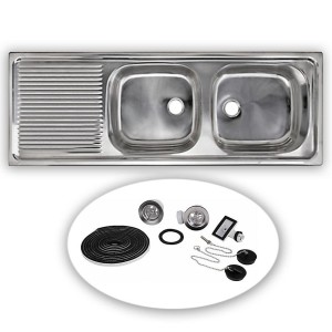 LAVAPLATO ACERO INOX IZQUIER 120X50 2T-1S