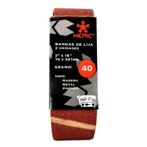 LIJA DE BANDA 3" X 18" G 40
