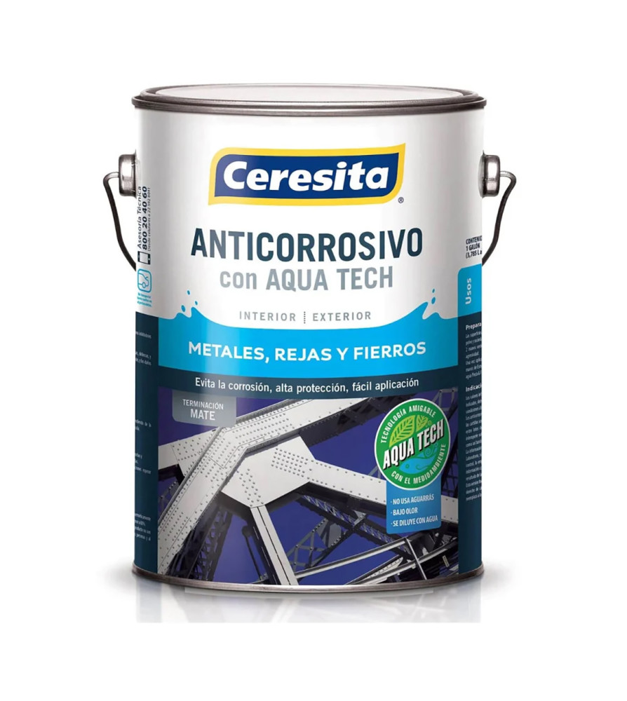 Anticorrosivo Ceresita Aqua Tech 1 Gl Negro