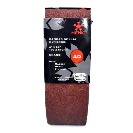 LIJA DE BANDA 4" X 24" G 40