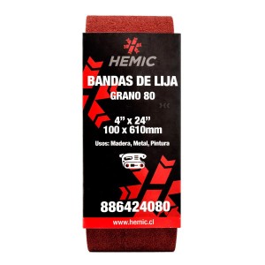 LIJA DE BANDA 4" X 24" G 80