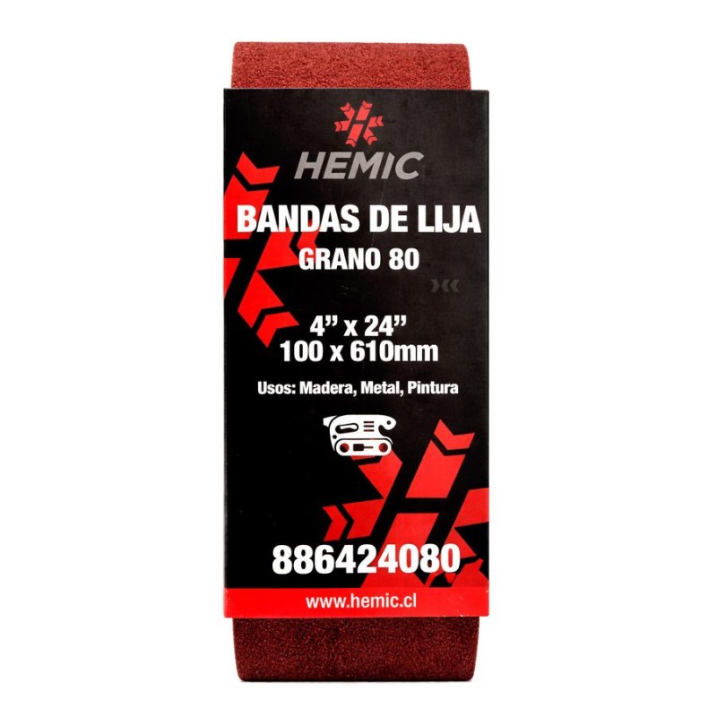 LIJA DE BANDA 4" X 24" G 80
