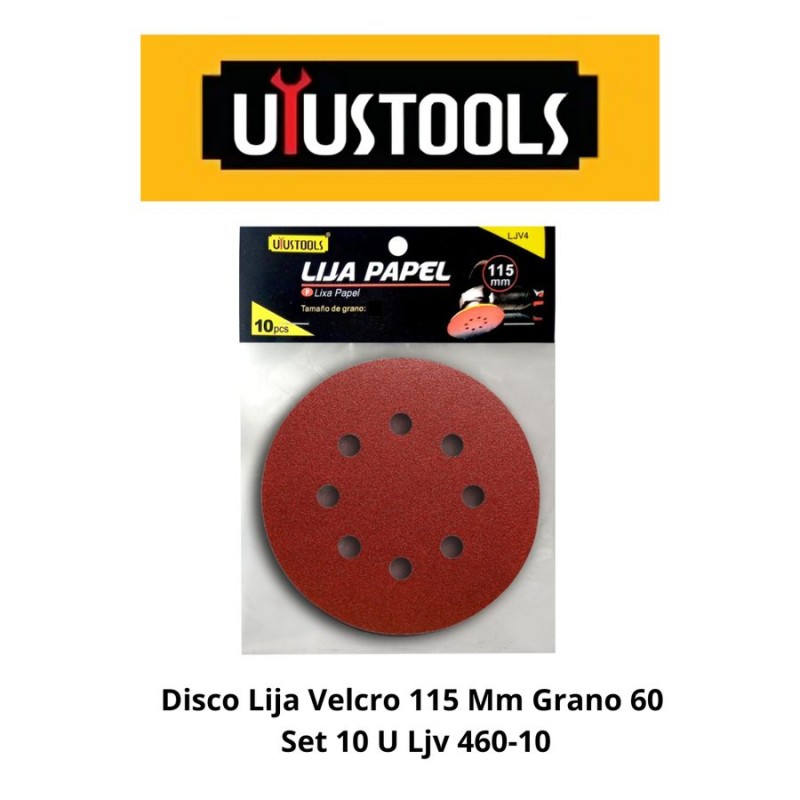 DISCO LIJA VELCRO 115 MM GRANO 60 SET 10 U LJV 46
