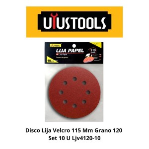 DISCO LIJA VELCRO 115 MM GRANO 120 SET 10 U LJV412
