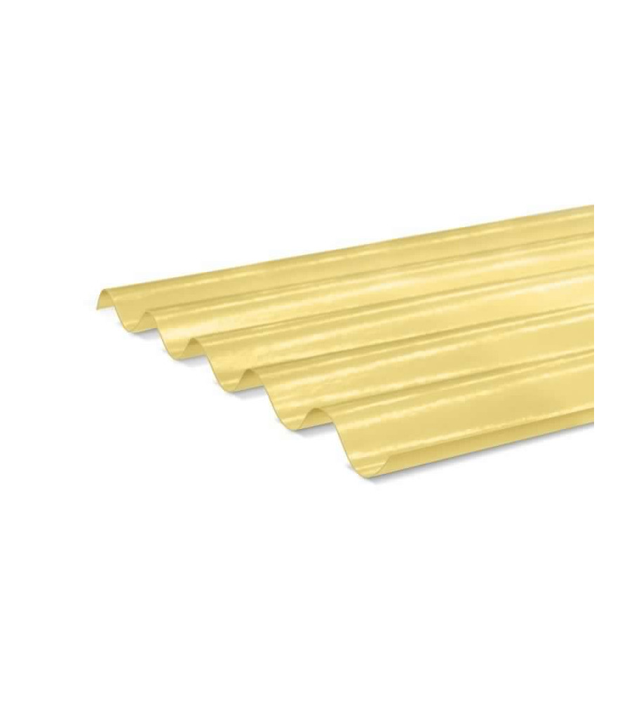 Fibra De Vidrio P G/onda 1,22 Mt Amarillo 0,5 M/m