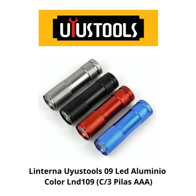 LINTERNA UYUSTOOLS 09 LED ALUMINIO COLOR LND109 (C