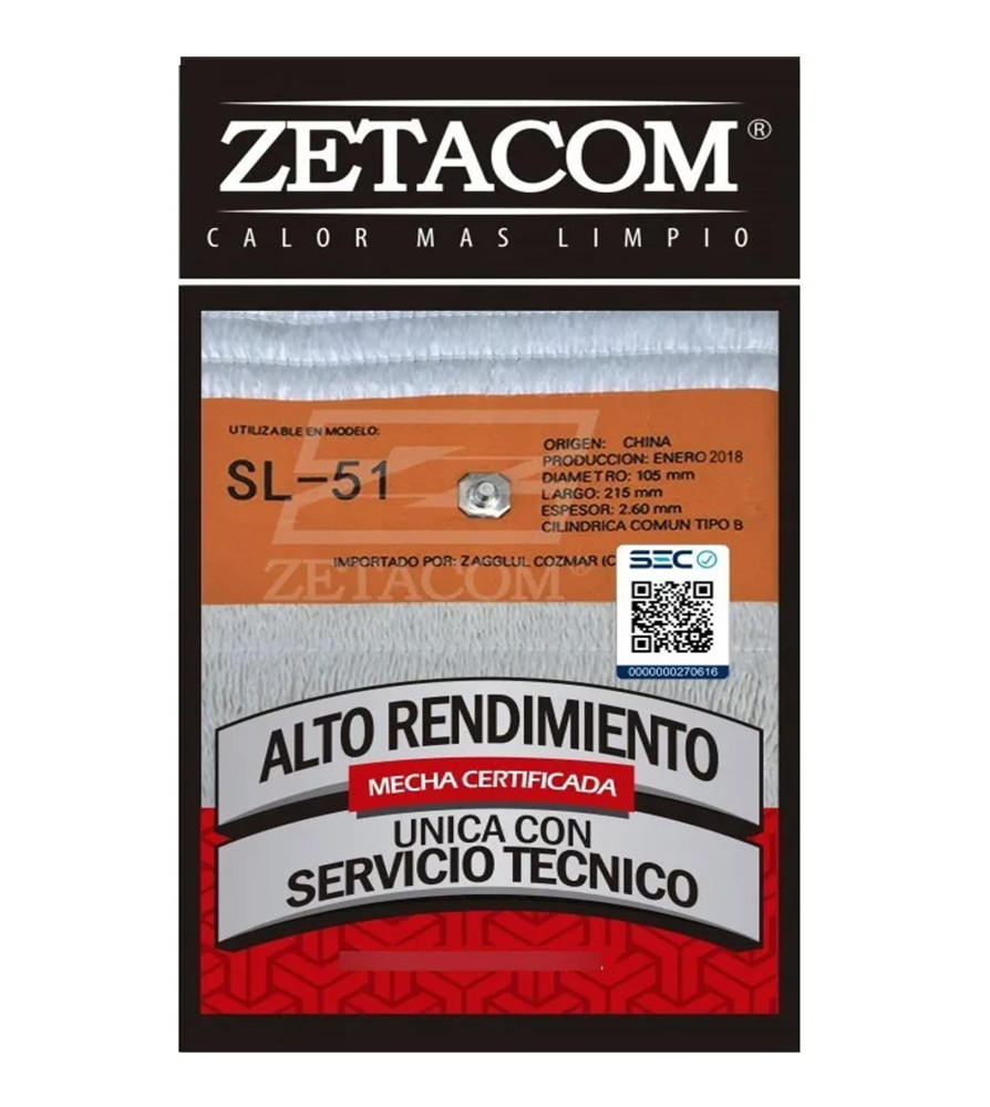 Mecha Zetacom Corona Sl 51 D 105x215 Mm 3 Espesor