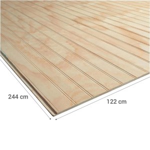 TERCIADO RANURADO PINO COLON 1,22 X 2,44 -09,0 MM