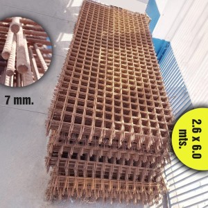 MALLA ACMA HORMIGON C190 15X15 2.60X6 MT X 7.0 MM