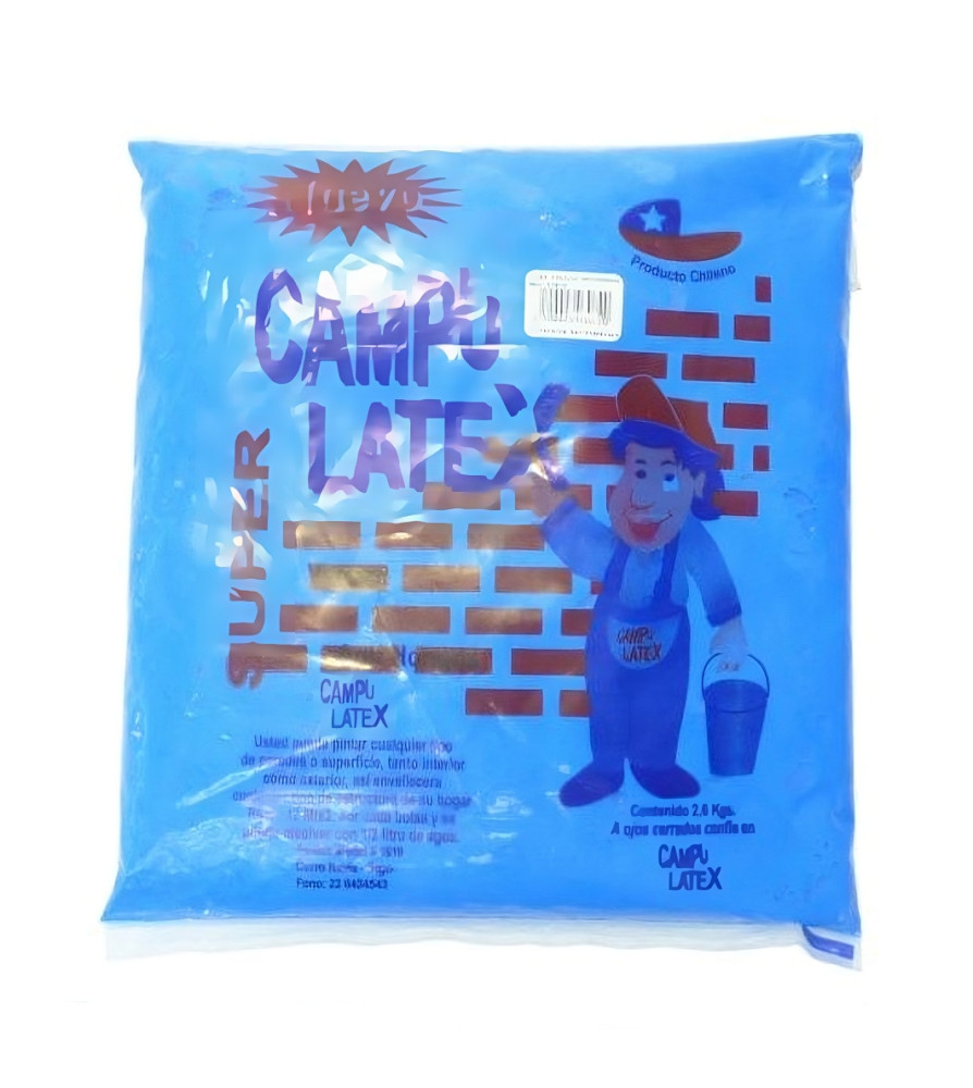 Latex En Bolsa 2,6-2,8 Kg Rinde 15 Mt/2 Azul Cielo