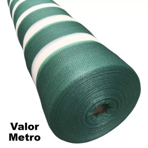 MALLA SOMBRA 65% X 2,10 MT VERDE BLANCO