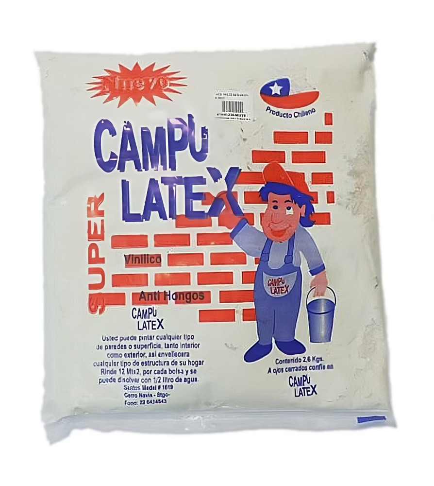 Latex En Bolsa 2,6-2,8 Kg Rinde 15 Mt/2 Blanco