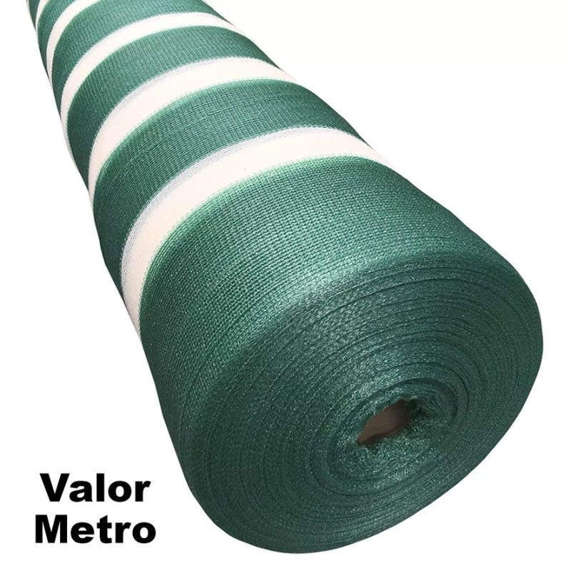 MALLA SOMBRA 65% X 4,20 MT VERDE BLANCO