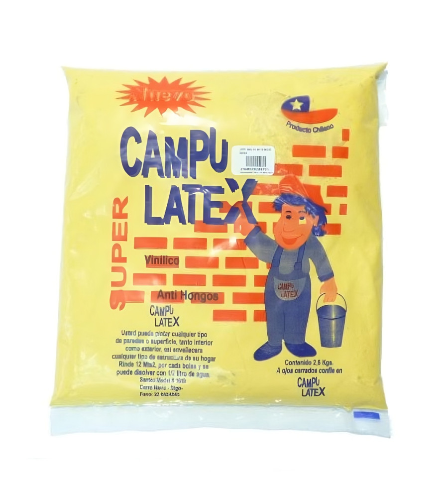 Latex En Bolsa 2,6-2,8 Kg Rinde 15 Mt/2 Crema