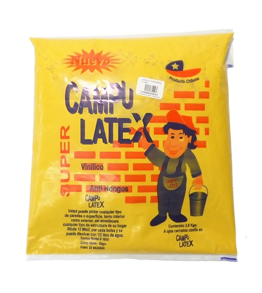 Latex En Bolsa 2,6-2,8 Kg Rinde 15 Mt/2 Lucuma