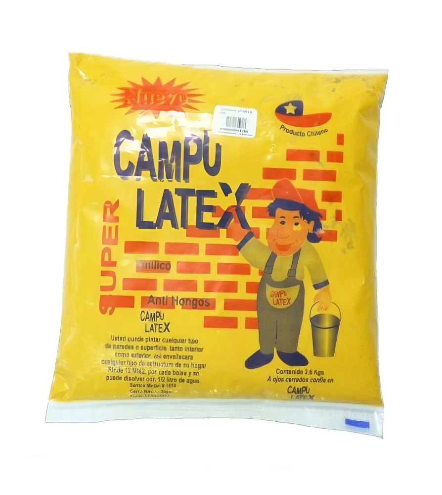 Latex En Bolsa 2,6-2,8 Kg Rinde 15 Mt/2 Ocre