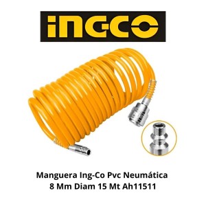 MANGUERA INGCO PVC NEUMATICA 8 MM DIAM 15 MT AH11